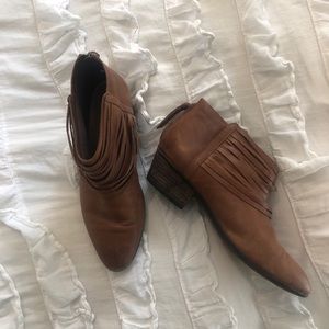 Clarke Leather Brown Booties